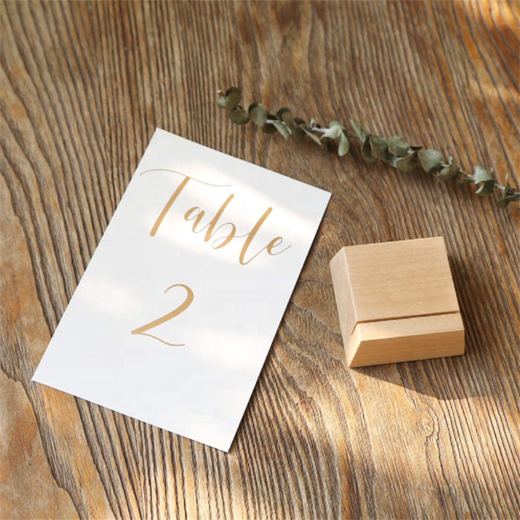 Postcard Wooden Menu Card Holder Picture Display Stand Holder Wood Sign Table Card Holder