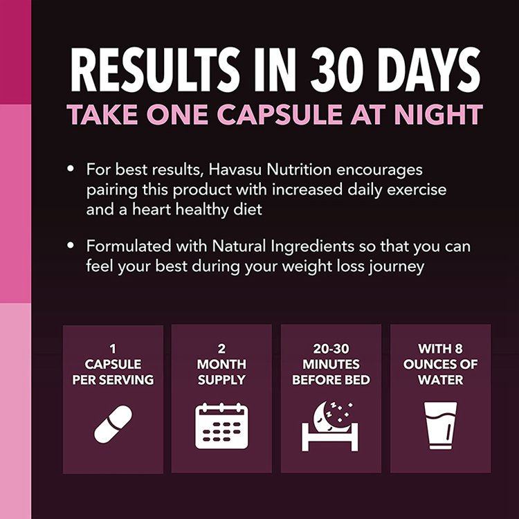 Night Time Fat Burner Ultimate Appetite Suppressant Weight Loss Pills for Women