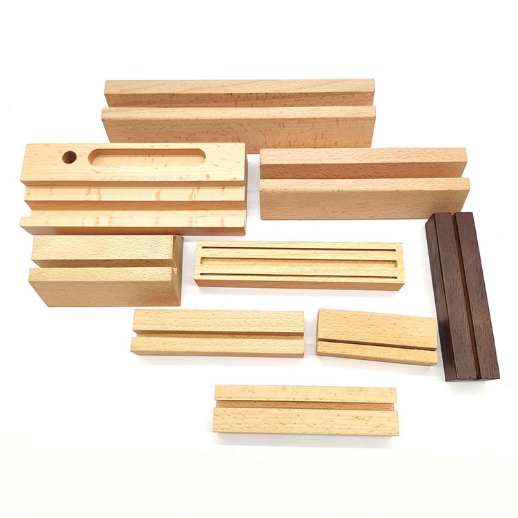 Natural Wood Sign Stands Name Card Holder Wood Table Number Holder Place Card Holders For Welcome Sign Display
