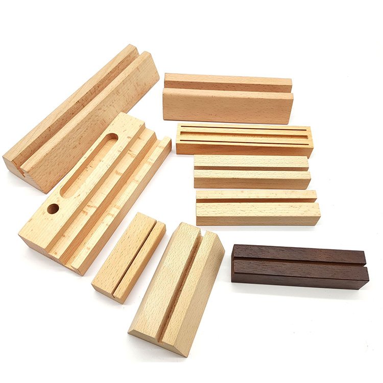 Natural Wood Sign Stands Name Card Holder Wood Table Number Holder Place Card Holders For Welcome Sign Display