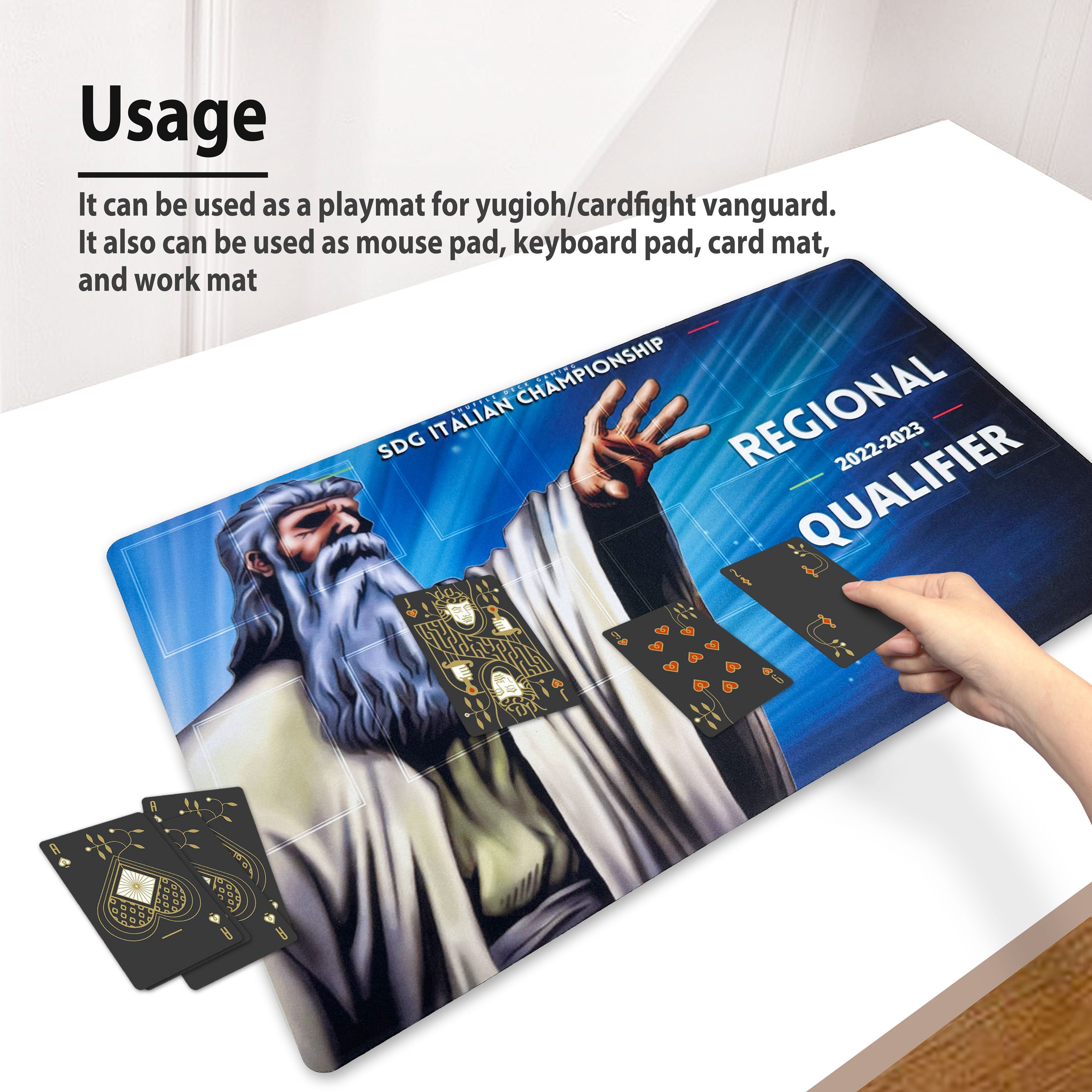 AY Custom game playmat Customized ultra soft double-sided velvet printed art table Place mats cloth playmat