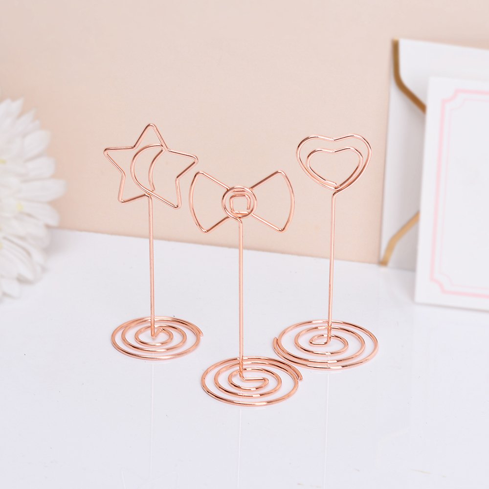 Factory selling heart shape craft wire clip card photo memo holder clips metal clamp clay clip for cake Accessories decoration