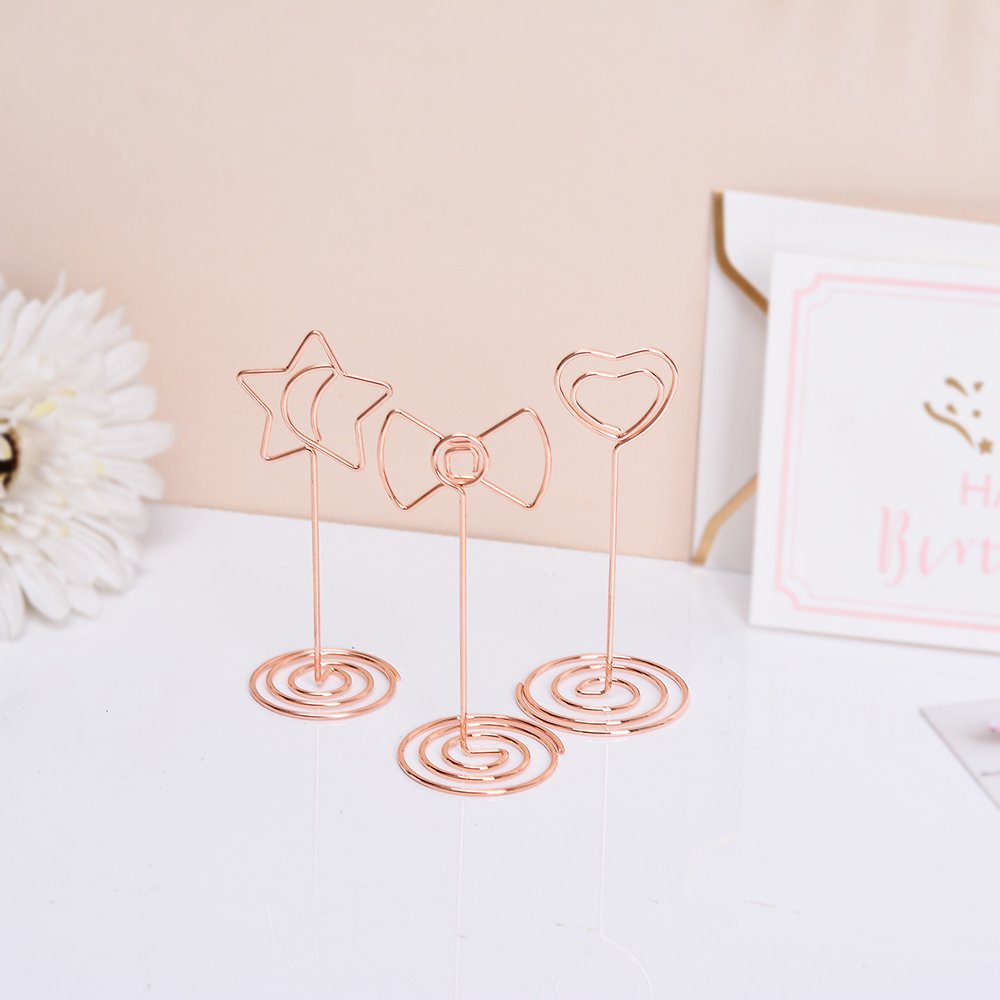 Factory selling heart shape craft wire clip card photo memo holder clips metal clamp clay clip for cake Accessories decoration