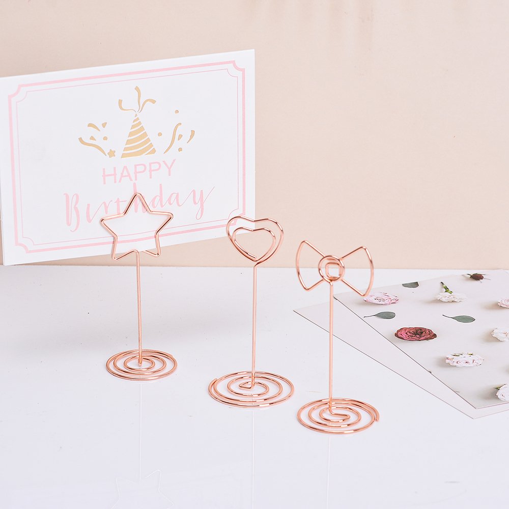 Factory selling heart shape craft wire clip card photo memo holder clips metal clamp clay clip for cake Accessories decoration