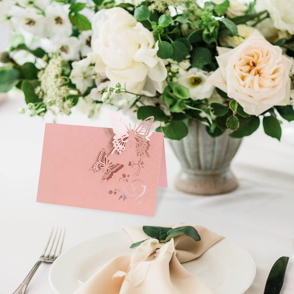 Hollow Butterfly Table Place Name Place Cards for Table Setting Seating Place Cards Banquet Seat Cards