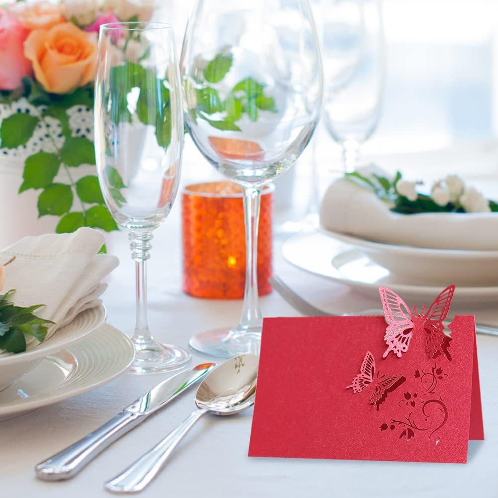 Hollow Butterfly Table Place Name Place Cards for Table Setting Seating Place Cards Banquet Seat Cards