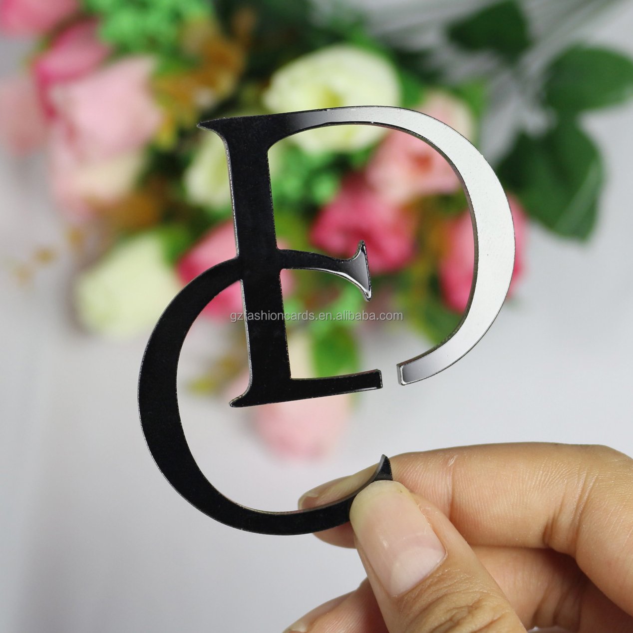 Wedding Drink Toppers Acrylic Drink Tags Wedding Cocktail Glass Initials Drink Stirrer