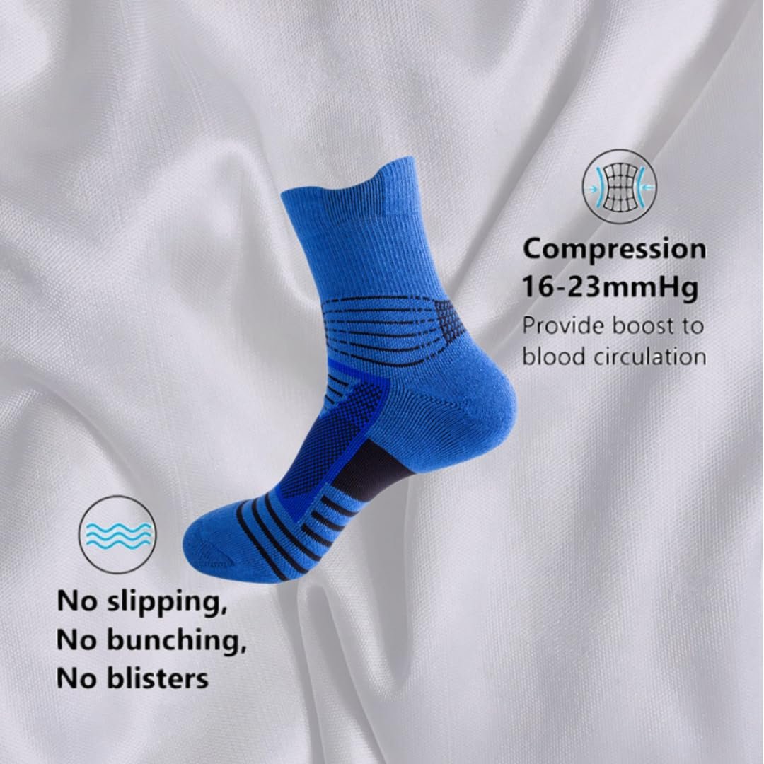 Sport Calf Compression Athletic Socks For Mens and Women Running And Warm Cushion Padded Training Football Sock