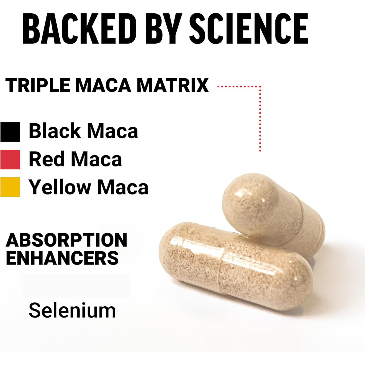 OEM Organic Maca Roots Extract for Men Support Hormones Balance Energy Capsules Optimizes Physical Performance Supplements