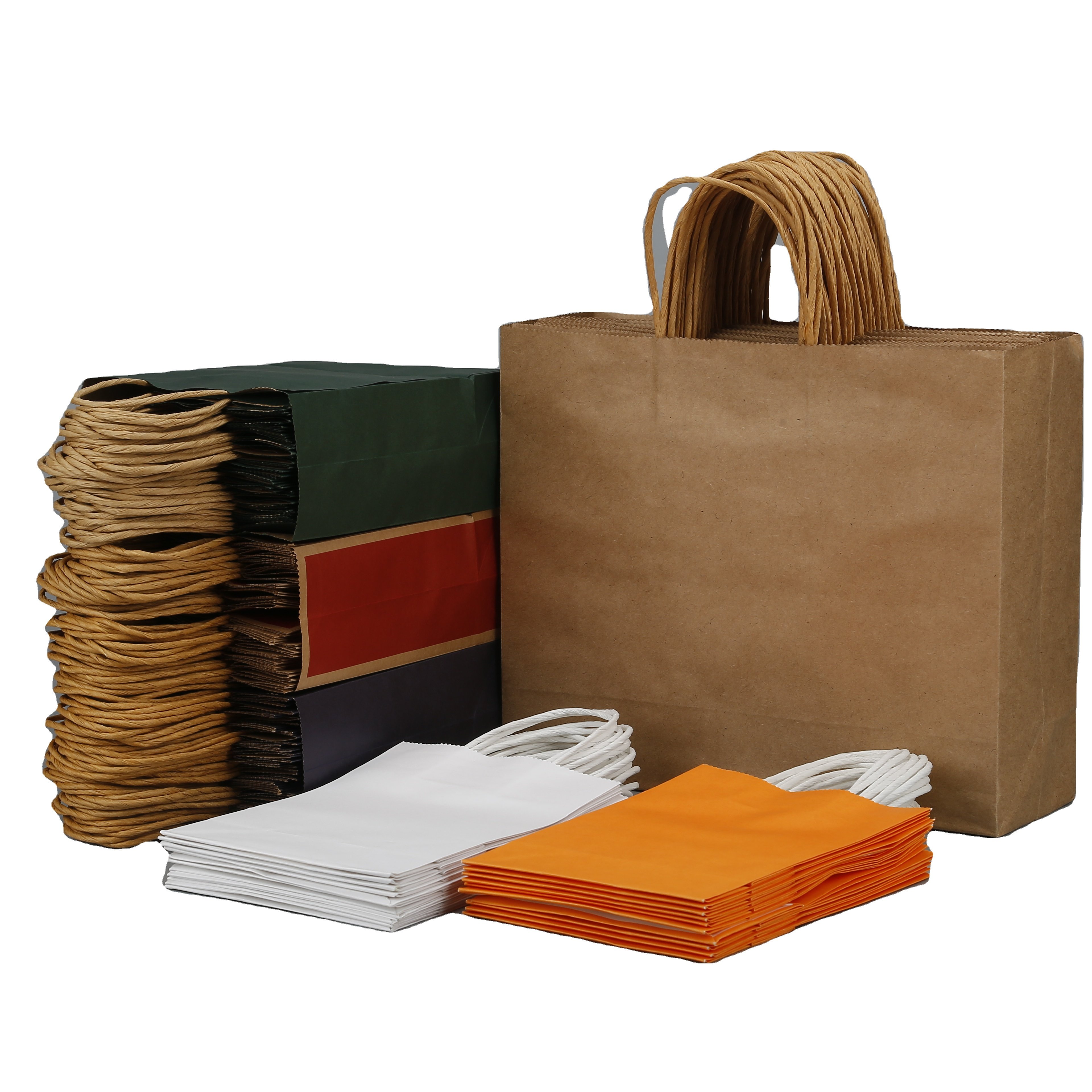 Luxury Custom Own Logo Printed Retail Clothing Packaging Paper Bags for Apparel Shopping