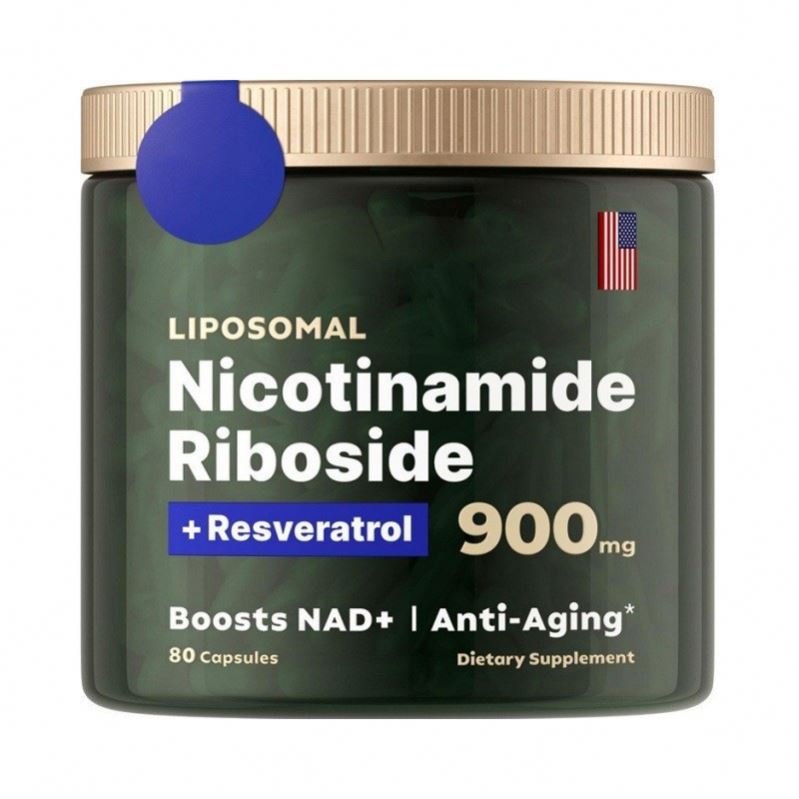 OEM Nicotinamide Riboside Resveratrol Capsules (80, 900mg). Boost NAD+, Anti-Aging Cell Booster Dietary Supplement