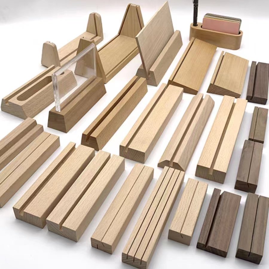 A4 A5 Acrylic Wood Sign Table Card Holder Postcard Photo Picture Display Stand Wooden Menu Card Holder