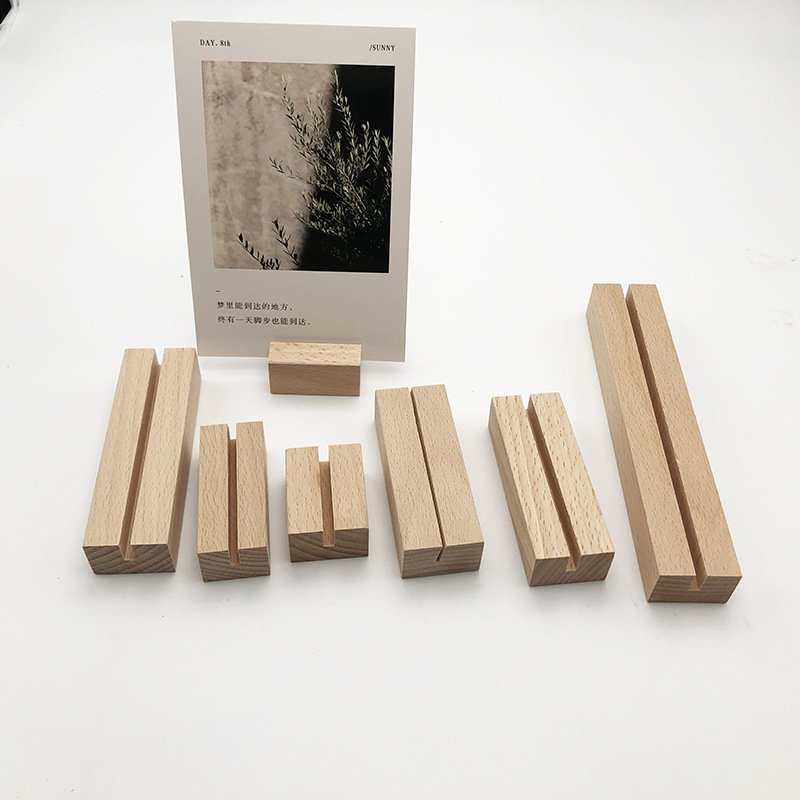 A4 A5 Acrylic Wood Sign Table Card Holder Postcard Photo Picture Display Stand Wooden Menu Card Holder