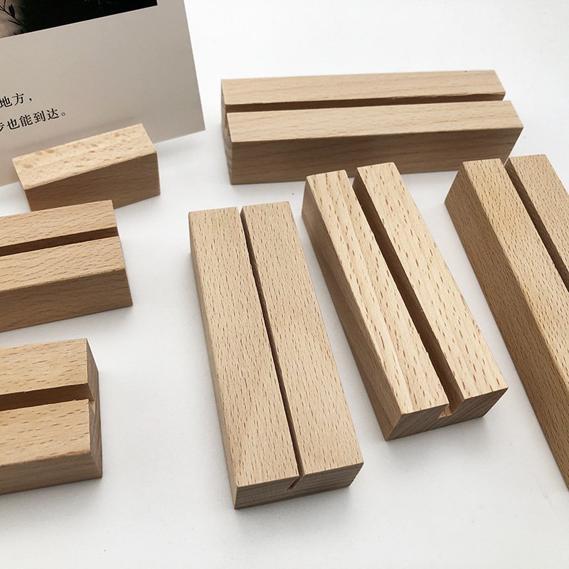 A4 A5 Acrylic Wood Sign Table Card Holder Postcard Photo Picture Display Stand Wooden Menu Card Holder