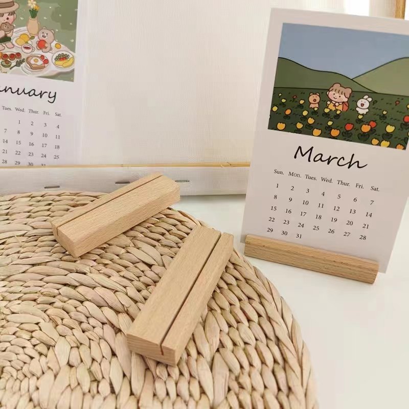 A4 A5 Acrylic Wood Sign Table Card Holder Postcard Photo Picture Display Stand Wooden Menu Card Holder