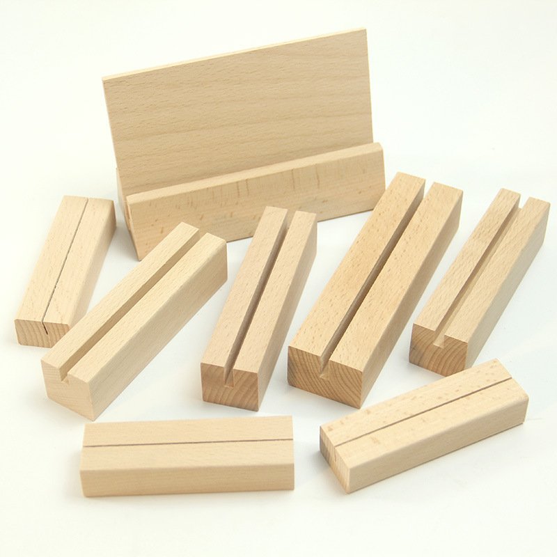 A4 A5 Acrylic Wood Sign Table Card Holder Postcard Photo Picture Display Stand Wooden Menu Card Holder