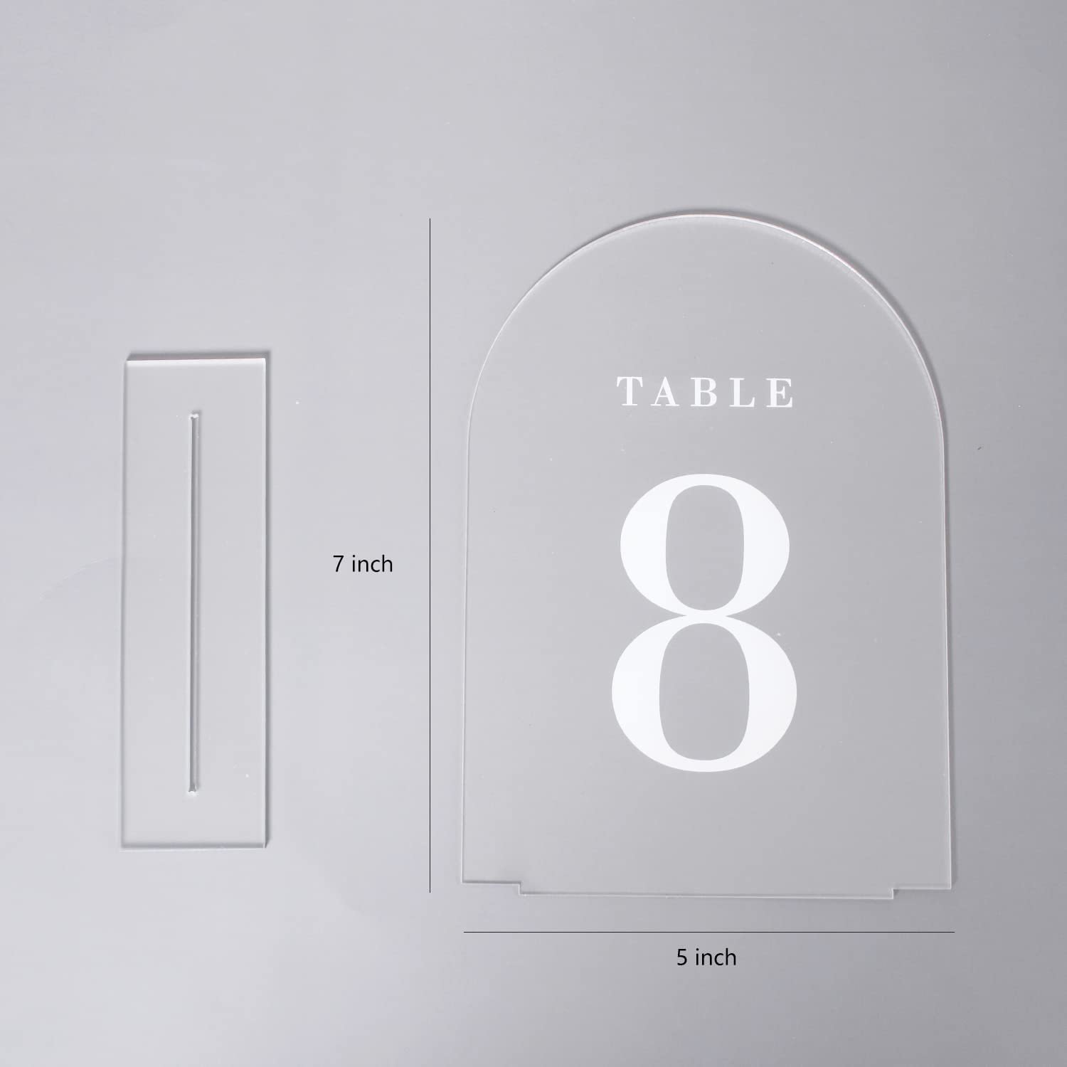 Clear 5 x 7 Table Sign Holder Arch Acrylic Wedding Table Numbers for Wedding Supplies Party Decor