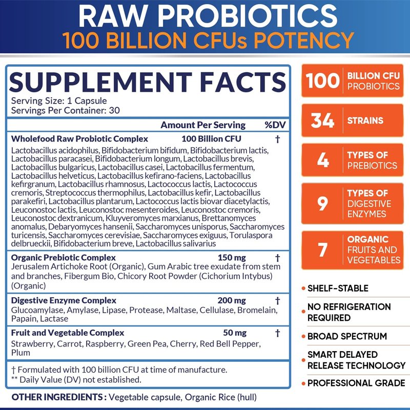 Private Label Probiotics Capsules Intestines And Stomach Health Probiotics 100 Billion Strain Probiotic Gummy