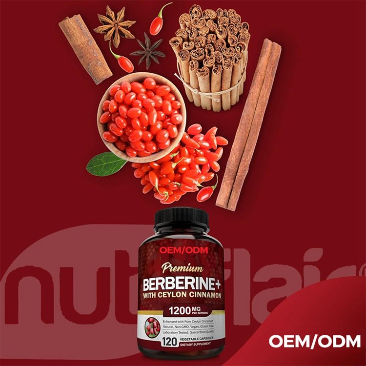 120 Capsules Premium Berberine HCL 1200mg Plus Pure True Ceylon Cinnamon Berberine HCI Root Supplements Pills for Immune System