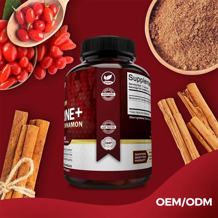 120 Capsules Premium Berberine HCL 1200mg Plus Pure True Ceylon Cinnamon Berberine HCI Root Supplements Pills for Immune System