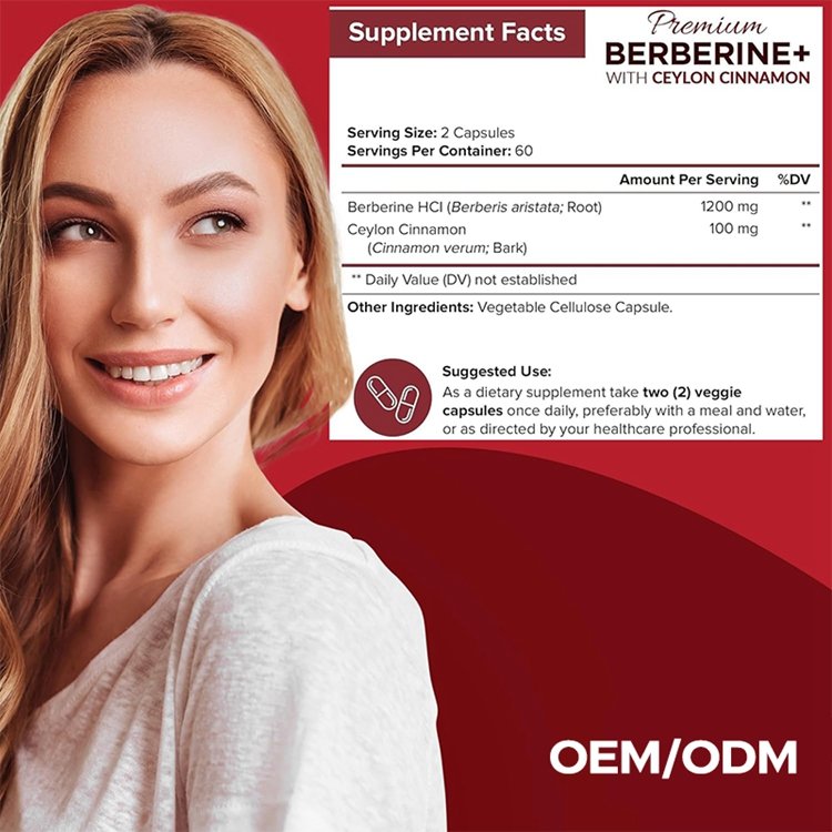 120 Capsules Premium Berberine HCL 1200mg Plus Pure True Ceylon Cinnamon Berberine HCI Root Supplements Pills for Immune System