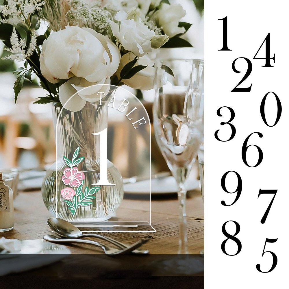 Custom Plexiglass Table Sign Holder Acrylic Arch Wedding Centerpieces Place Cards Table Numbers