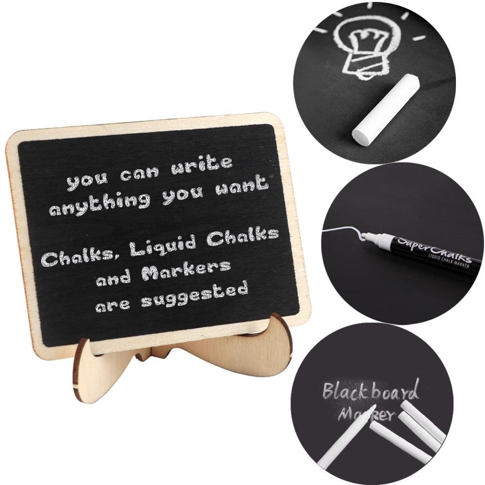 OurWarm 10pcs Chalkboard Wedding Signs Place Cards Wedding Table Numbers Card Holder for Communion Souvenirs