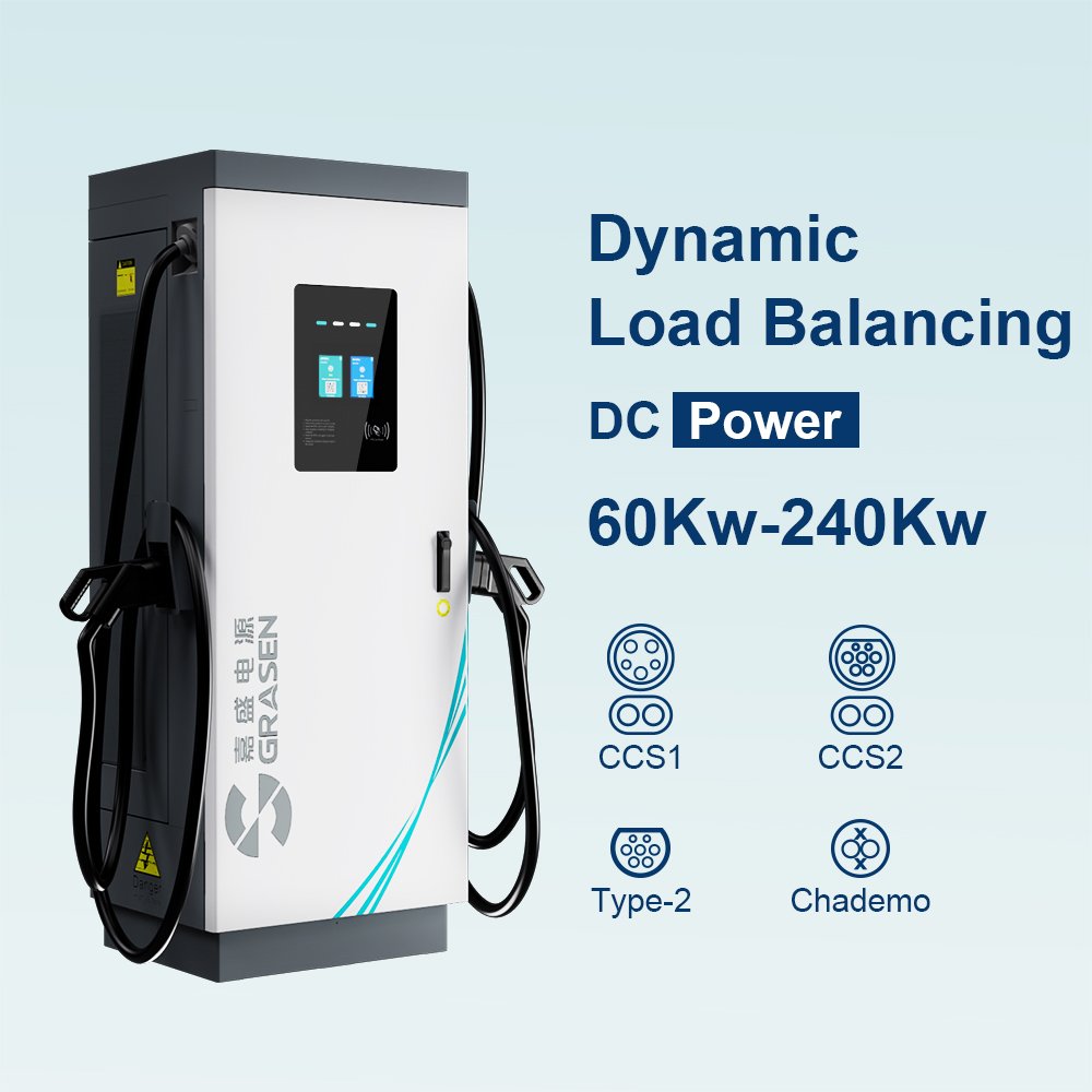 OEM EV Fast Charging 60-200kW DC Electric Car Charging Point CCS2 GBT Commercial OCPP Charging Station with POS Credit card