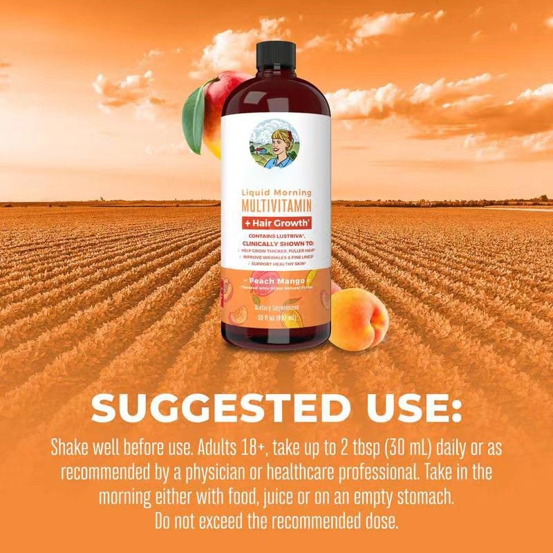 Organic hair growth multivitamin liquid morning liquid multivitamins supplement multivitamins