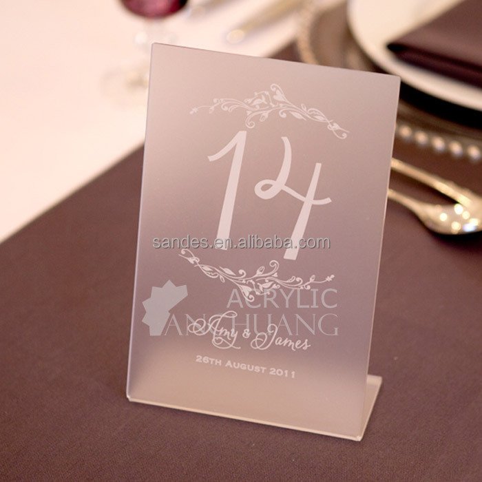 Wedding Table Number Acrylic Wedding Invitation Card