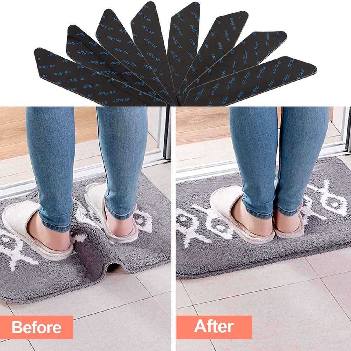 Removable Non Slip Anti Curling Carpet Rug Gripper To Keep Carpet In Place