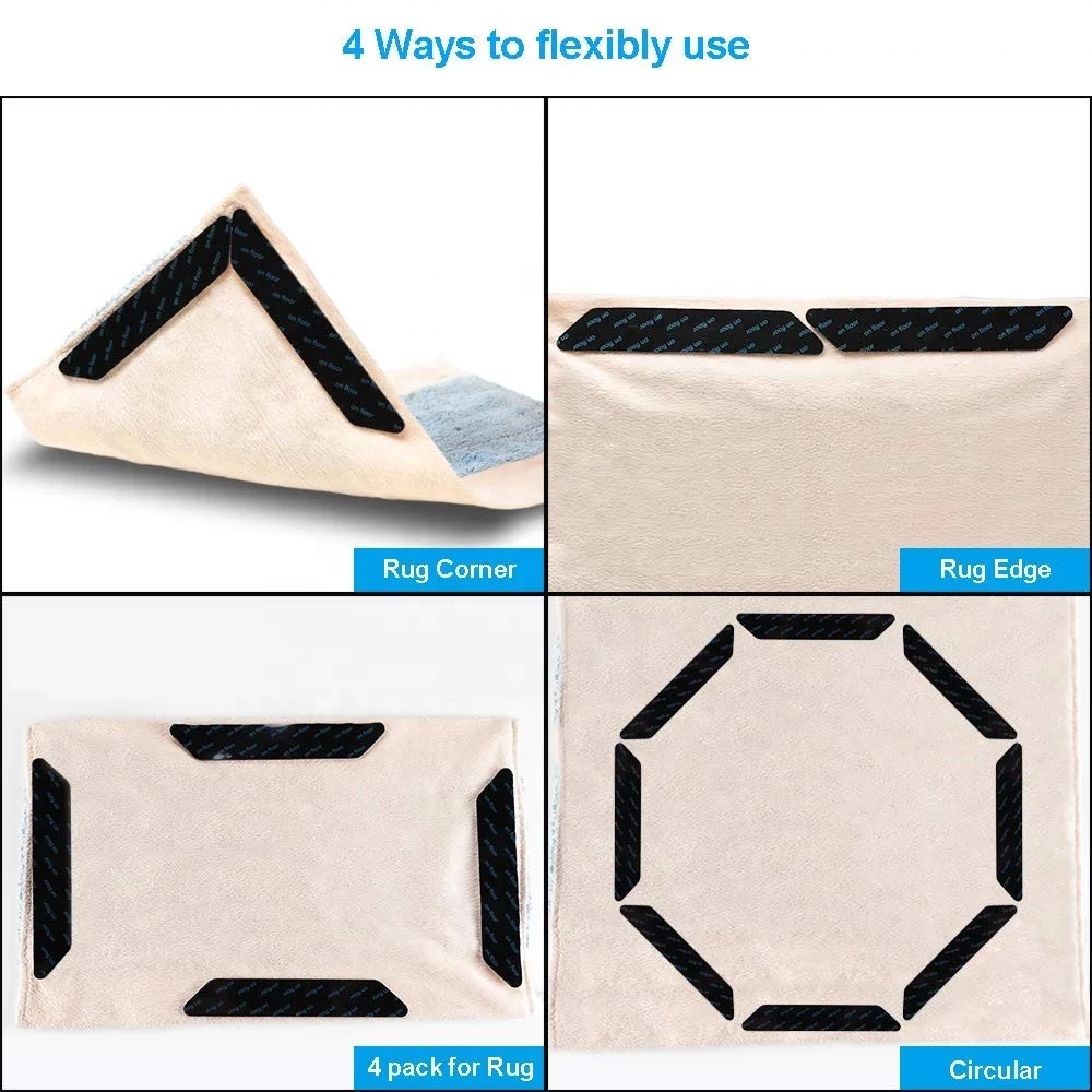 Removable Non Slip Anti Curling Carpet Rug Gripper To Keep Carpet In Place