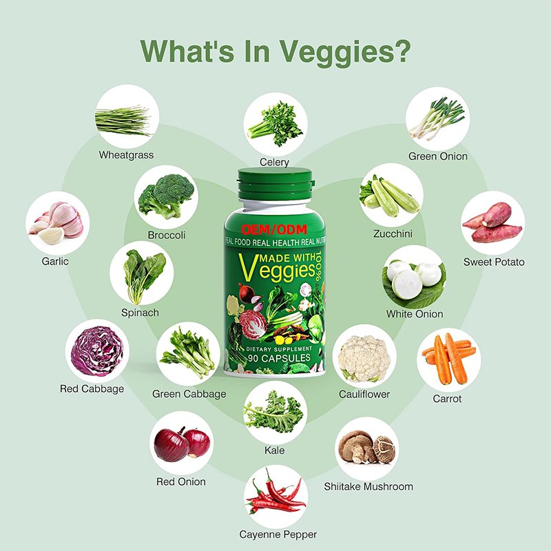 90 Fruit and 90 Veggie Fruits and Veggies Vitamins Supplements Dietary Nutritional Balance Capsules