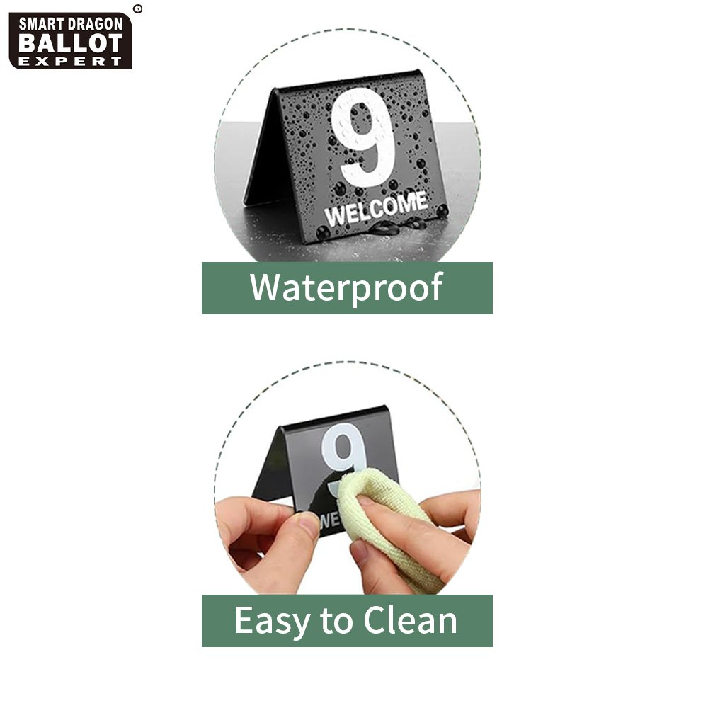 Metal Table Numbers Card Seat Number Sign Stand for Elections