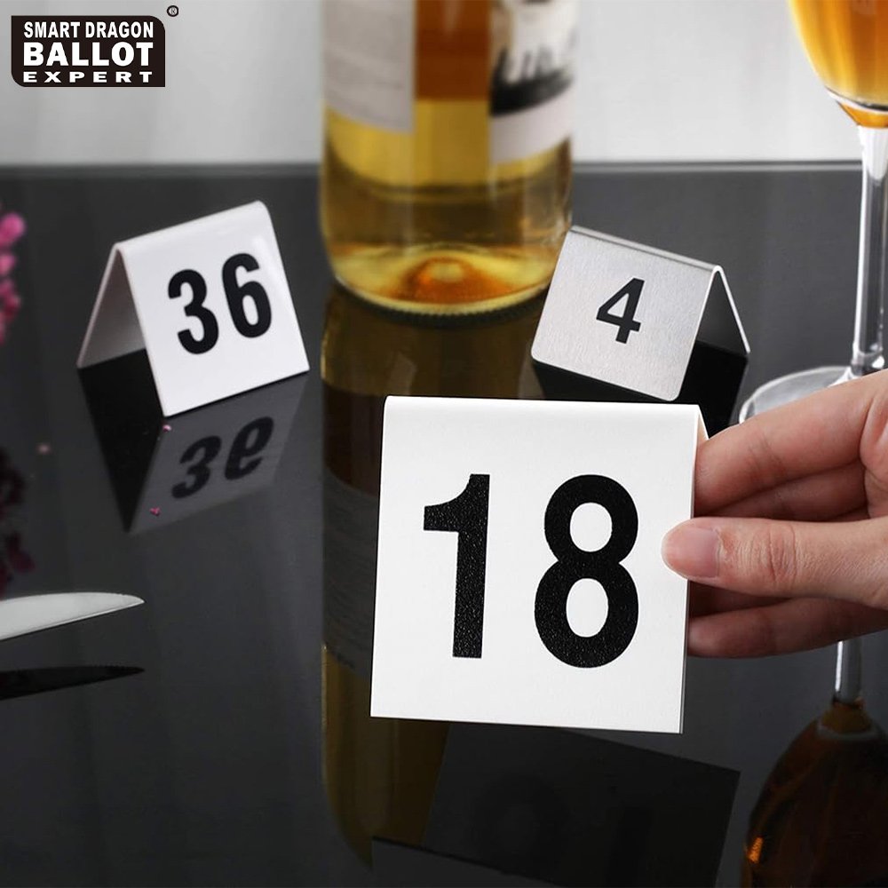 Metal Table Numbers Card Seat Number Sign Stand for Elections