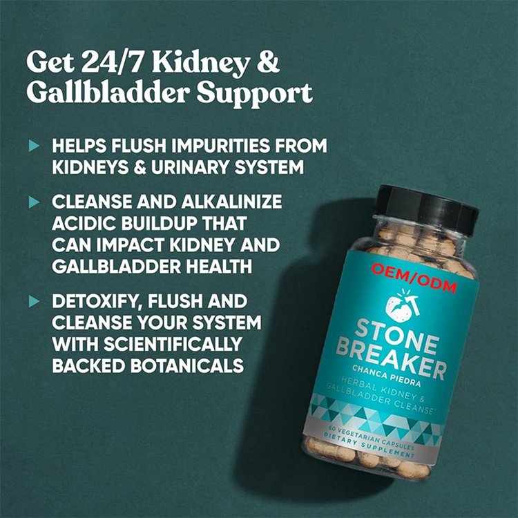 120 Vegetarian Soft Capsules with Celery Seed Extract Stone Breaker Chanca Piedra Dissolver Kidney Cleanse & Gallbladder Formula