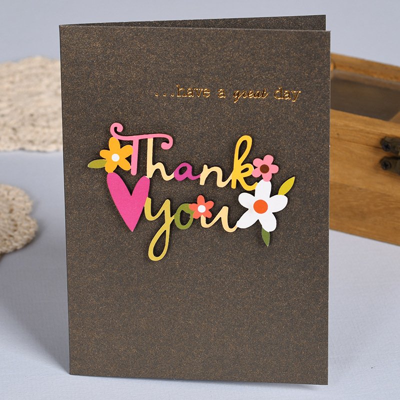 Custom insert card wooden sign chips greeting card wood carving patch unique blessing wedding birthday universal thank you card