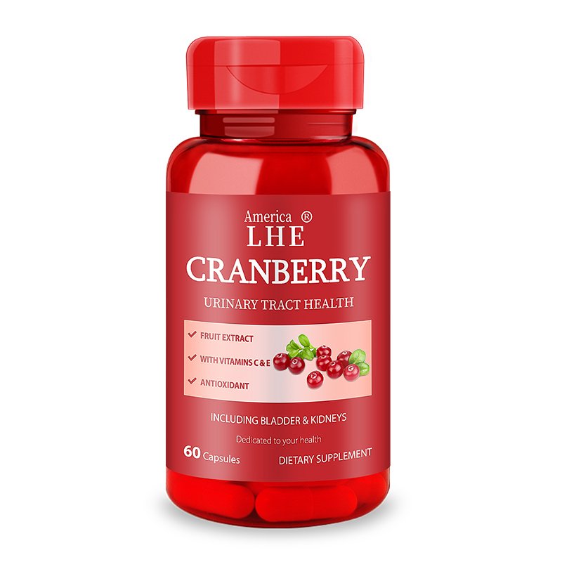 Cranberry Concentrate Extract Vitamin C Vitamin E Capsules Supplement