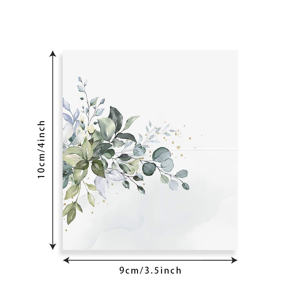 Ready to ship in stock, Blank Greenery Watercolor Place Cards for Wedding or Party, Seating Place Cards for Tables