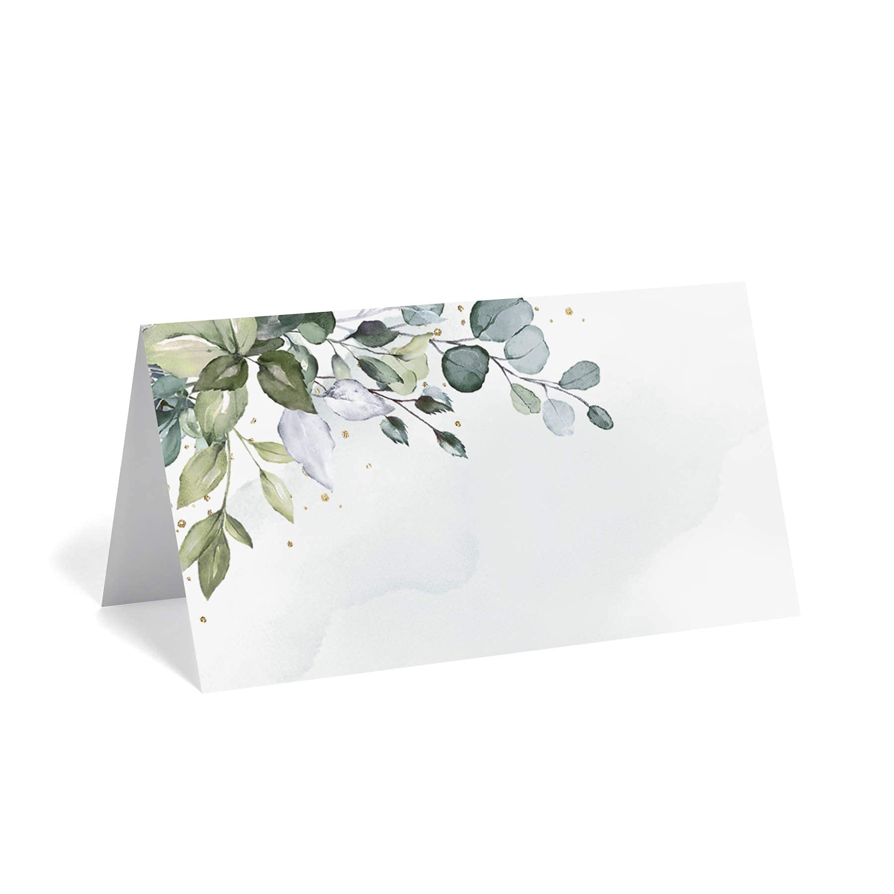 Ready to ship in stock, Blank Greenery Watercolor Place Cards for Wedding or Party, Seating Place Cards for Tables