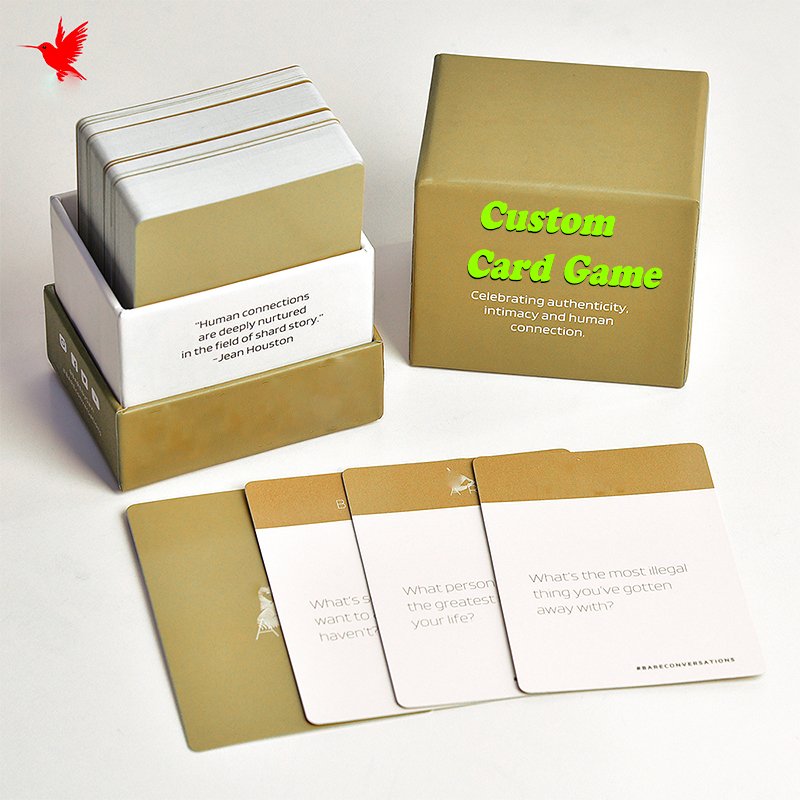 Custom Printing Service Paper Portable Affirmation Cards Square Custom Adult Playing Cards Game For Friends And Groups
