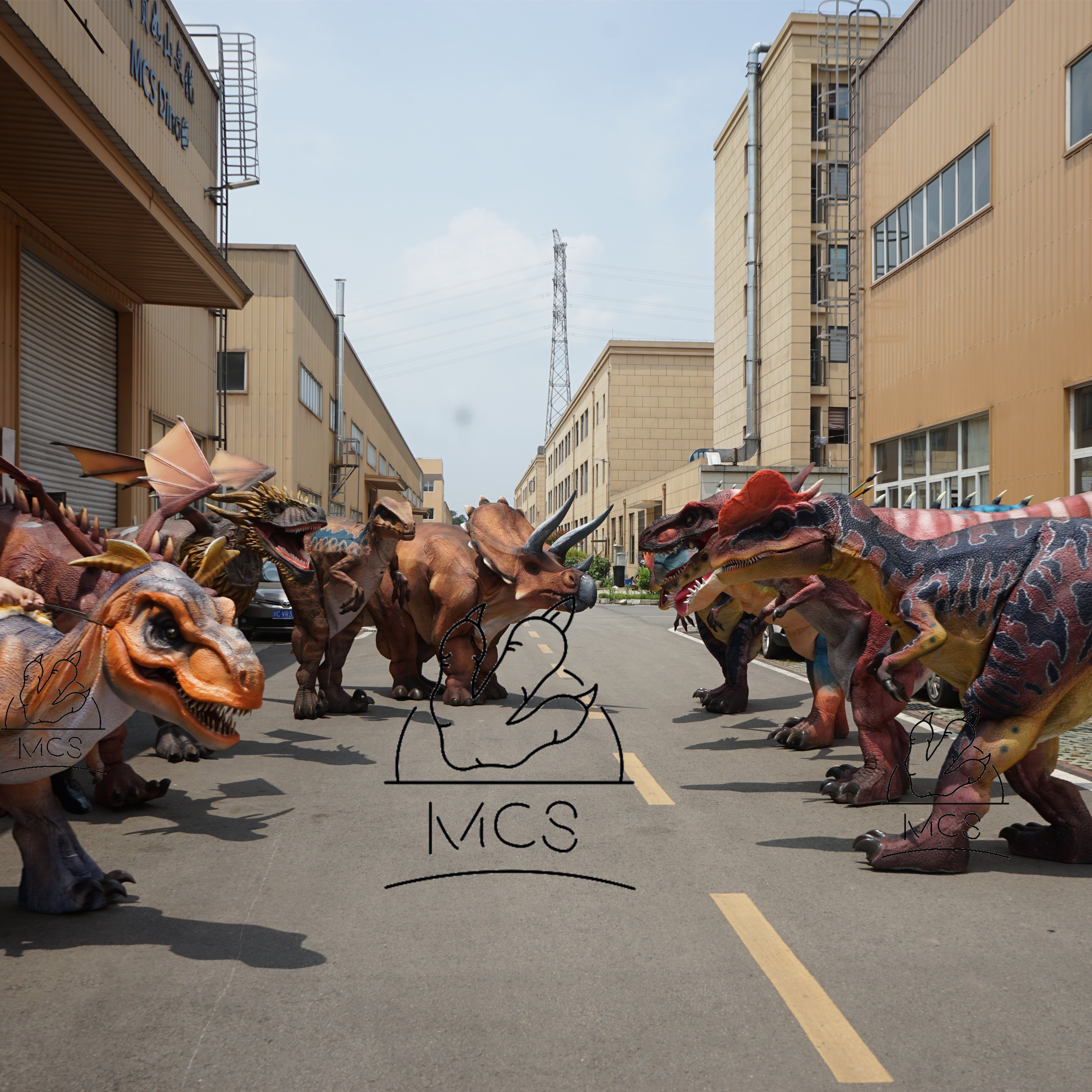 MCS-Big Dinosaur Costume Of Triceratops For Party Event