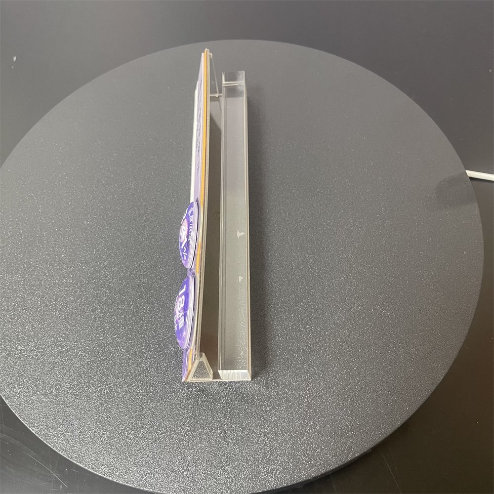 Skincare products Display Stands Place Card L Shape Transparent A4 Acrylic Sign Holder Custom