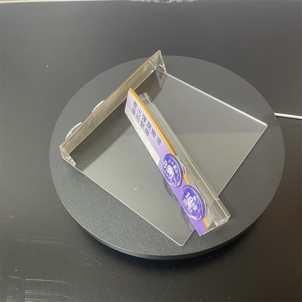 Skincare products Display Stands Place Card L Shape Transparent A4 Acrylic Sign Holder Custom