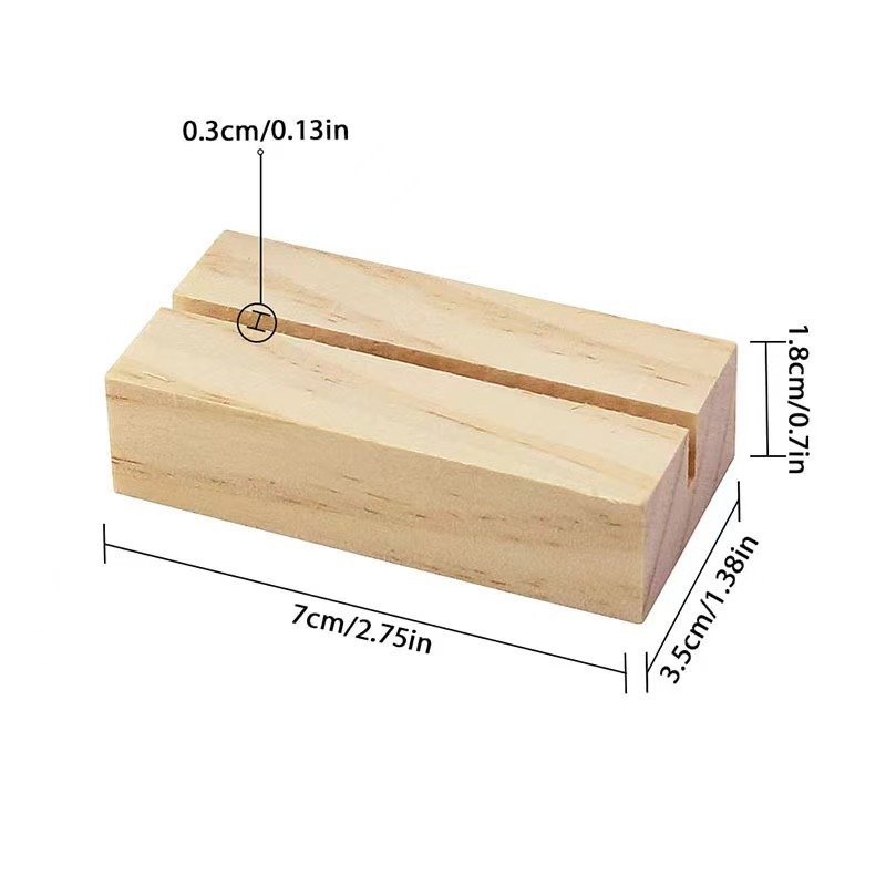 Wooden business card postcard table card hotel advertising label shelf solid wood price display shelf
