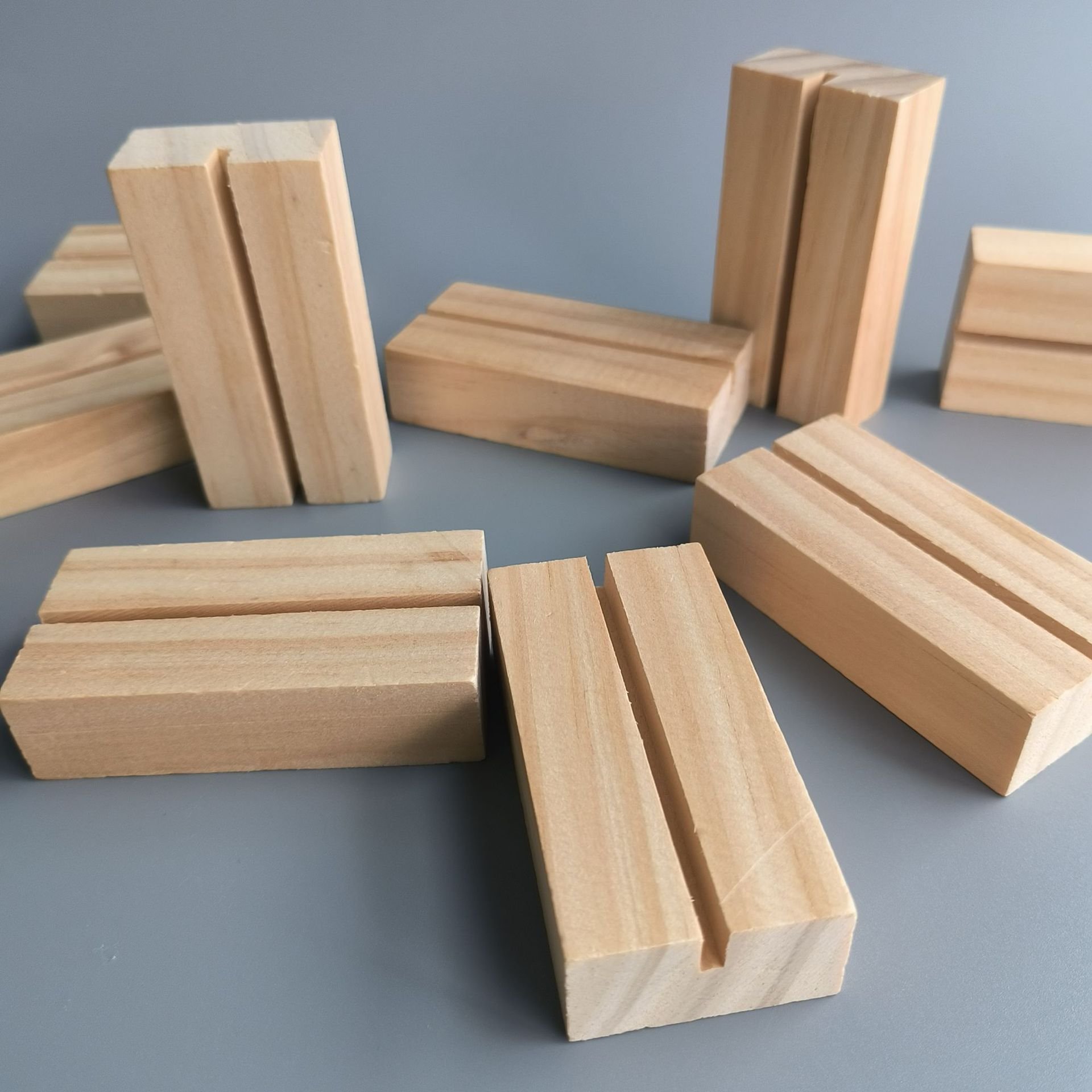 Wooden business card postcard table card hotel advertising label shelf solid wood price display shelf