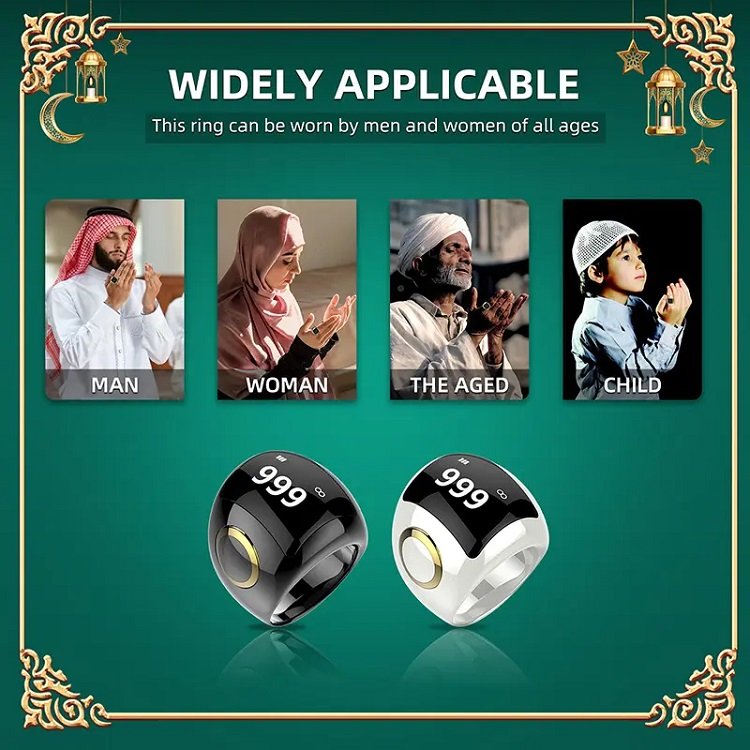 Religious Gift Glow In The Dark Black Trendy Fashion Jesus Muslim Jewelry Mens Titanium Luminous Rings Smart Ring