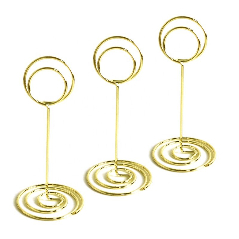 Table Decoration Stainless Steel Heart Shape Memo Clip Holder Place Card Table Number Stand For Sale