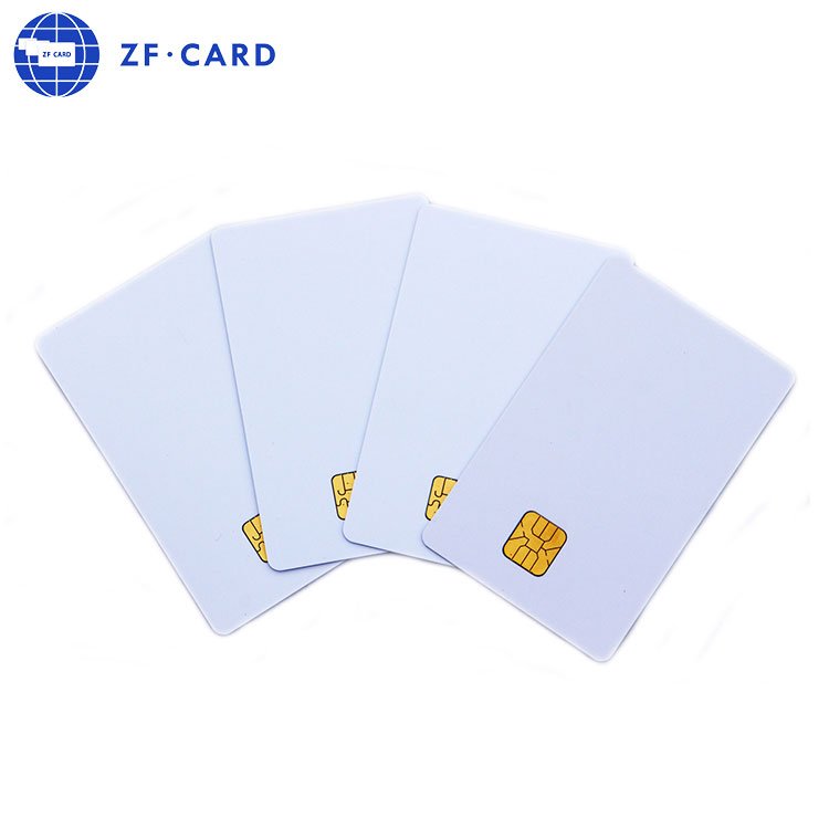 Plastic PVC White Blank card With Chip And Magstripe