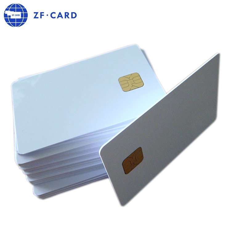 Plastic PVC White Blank card With Chip And Magstripe
